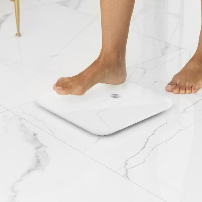 Розумні електронні ваги Cecotec Surface Precision 9750 Smart Healthy з біоімпедансом, Bluetooth, 10 параметрів тіла, загартоване скло (Білий, 31x31 см)