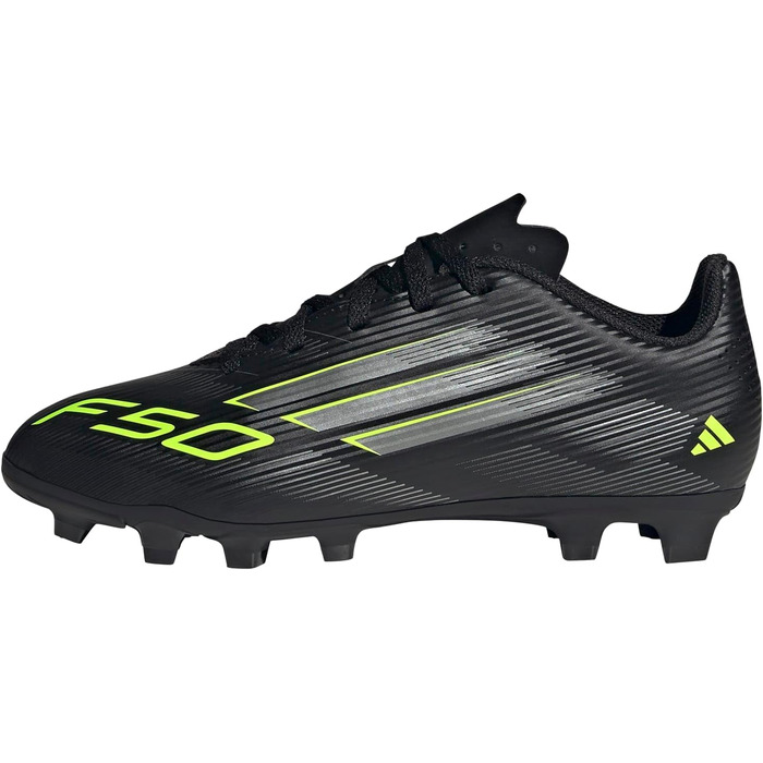 Дитячі футбольні бутси adidas F50 Club FG/MG, 38 EU, чорний/металік/лимонний, для дітей