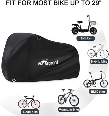 Водонепроникний чохол для велосипеда на відкритому повітрі. Оксфордська тканина, 210D нейлон з PU-покриттям, захист від вітру.