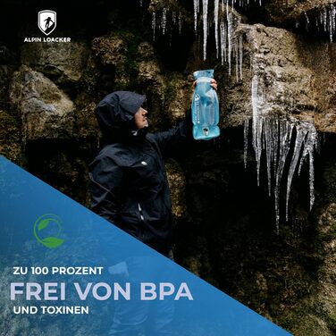 Гідратор Alpin Loacker 3L з питною трубкою для спорту і туризму, легка питна система для рюкзака, BPA Free