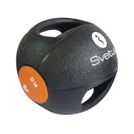 М'яч для фітнесу Sveltus 884 Medicine Ball 4 кг (чорний/оранжевий, вага: 4, 6, 8, 10 кг)
