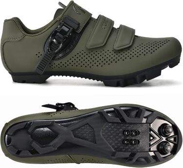Чоловічі та жіночі велотуфлі для гірського велосипеда (MTB) з сумісними кріпленнями SPD, розмір 41 EU, зелені