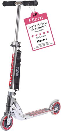 Самокат HUDORA BigWheel 125 алюмінієвий, складаний, для дітей, до 100 кг, регульована висота, міський, з ременем для перенесення