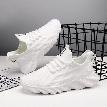 Чоловічі спортивні кросівки для бігу, тенісу, тренувань та повсякденного носіння (46 EU, білий)