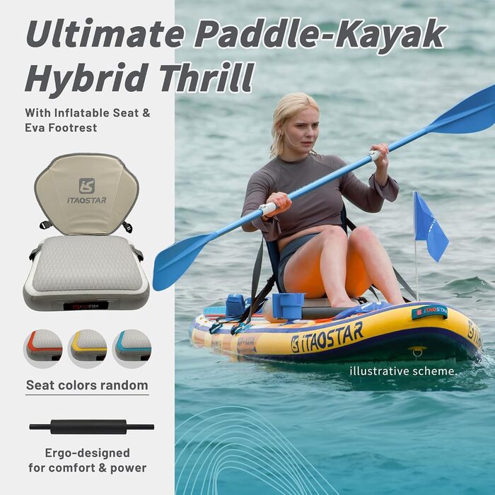 Надширока надувна SUP-дошка iTAOSTAR Daisy 35' для кращого балансу, з преміум аксесуарами, для дорослих і підлітків будь-якого рівня