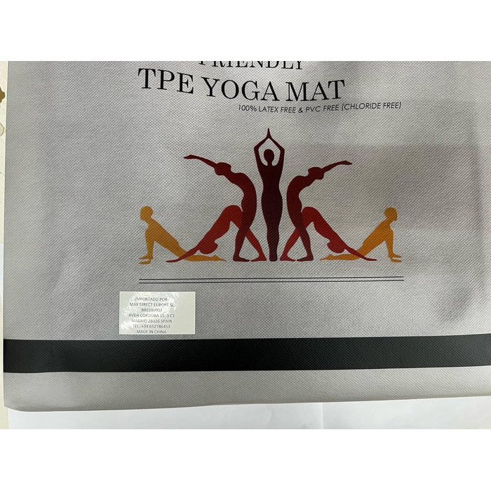 Складаний йога-мат MAXYOGA, нековзний, легкий, екологічний TPE, 183x61x0,6 см, темно-фіолетовий