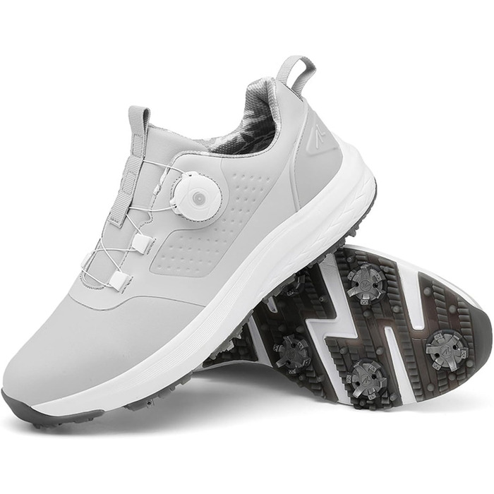 Жіночі гольф-туфлі з шипами, водонепроникні гольф-туфлі для жінок (42 EU, Сірий)