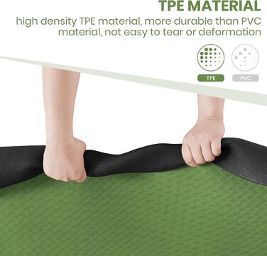 Килимок для йоги Narwhal XXL з TPE, 190x80x0.6 см, нековзний, для фітнесу та занять спортом