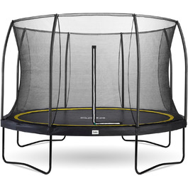 Salta Comfort Edition – круглий надувний батут для саду, ⌀396 см – комплект з захисним покриттям, сіткою та пружинами – чорний, зелений, рожевий – TÜV сертифікований