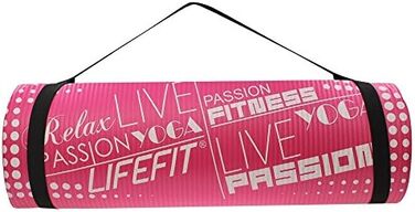 Килимок для йоги LIFEFIT EXLUZIV PLUS рожевий