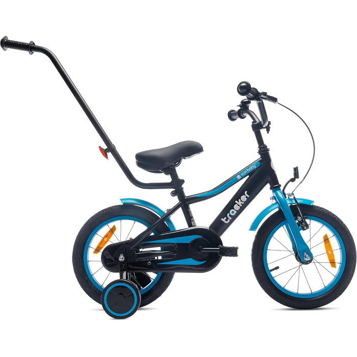 Дитячий велосипед Sun Baby Tiger Tracker 14/16 дюймів для хлопчиків з підтримуючими колесами і штовхальною ручкою, BMX, від 2 до 6 років