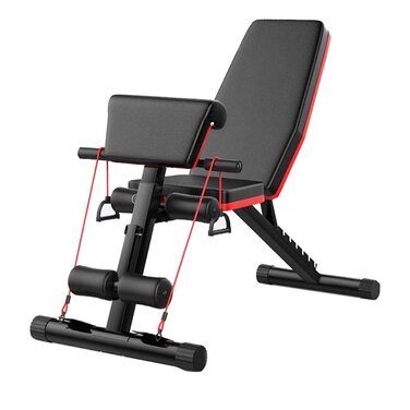 Складана лавка для тренувань Hantelbank: фітнес, силові вправи, тренування спини та пресу