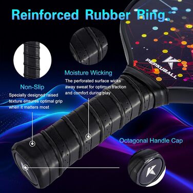 Набір для піклболу: ракетки та лопатки з фібергласовою поверхнею (WB03-4STARLIT SKY)