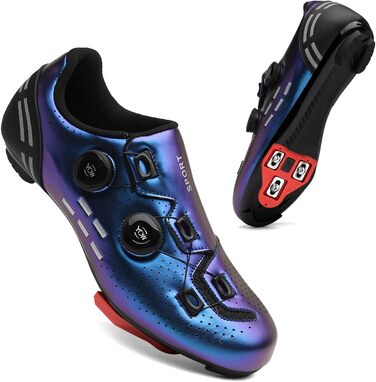 Велосипедні шкарпетки для чоловіків та жінок, шосейні велосипеди, сумісні з SPD/SPD-SL/Look Delta Klicksystem, велоспорт для спінінгу, шосейні велосипеди 38 EU, синій