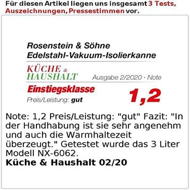 Термокружки Rosenstein & Söhne 2 шт., 5 л, вакуумні, з помпою, подвійні стінки, термоси для напоїв, ізольовані