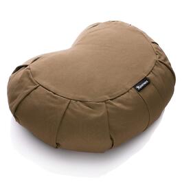 Подушка для йоги BODYMATE Halbmond 42x30x15 см з гречаним лушпинням, бавовняний чохол (машинне прання) - медитативна подушка, подушка для сидіння