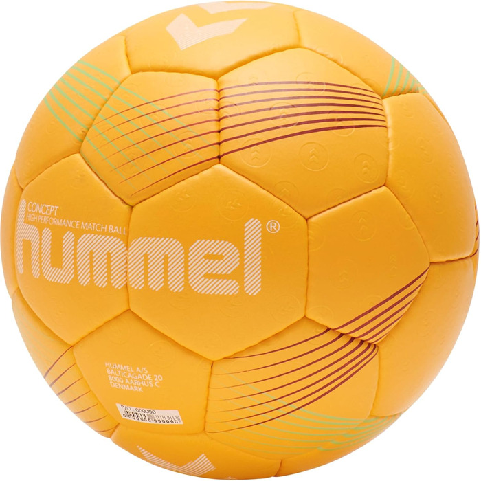 Гандбольний м'яч hummel Concept Hb для дорослих, розмір 2, помаранчевий/червоний/зелений