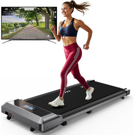 Бігова доріжка VOWVIT для дому 2-в-1, Walking Pad з LED-дисплеєм, дистанційним керуванням, 2.25HP, швидкість 1-6 км/год, гарантія 2 роки