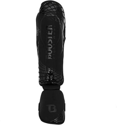Захисні щитки для гомілки Booster Fightgear Cube чорні — для муай-тай, ММА, кікбоксингу, єдиноборств і спарингу