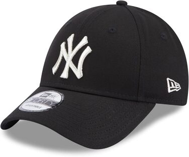 Кепка New Era New York Yankees MLB з металевим логотипом, чорна, регульована, жіноча, 9Forty