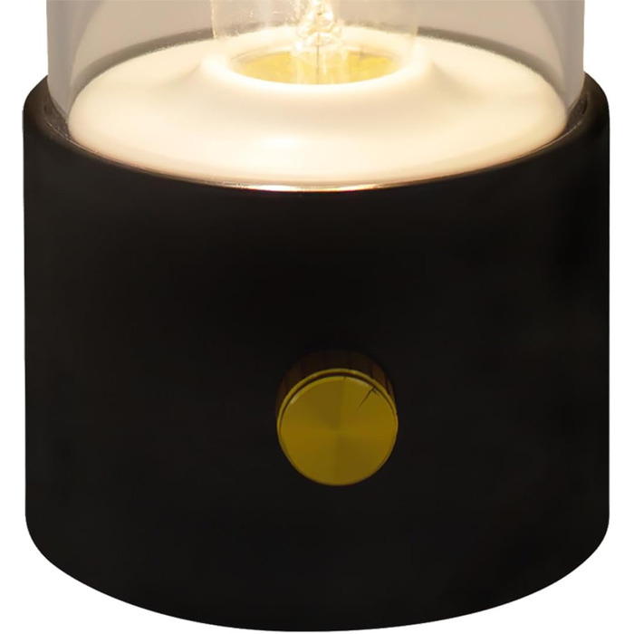 LED кемпінговий ліхтар Idena 50125 чорного кольору, акумуляторний, бездротовий, диммер, 19 см, портативна лампа для дому та на вулицю