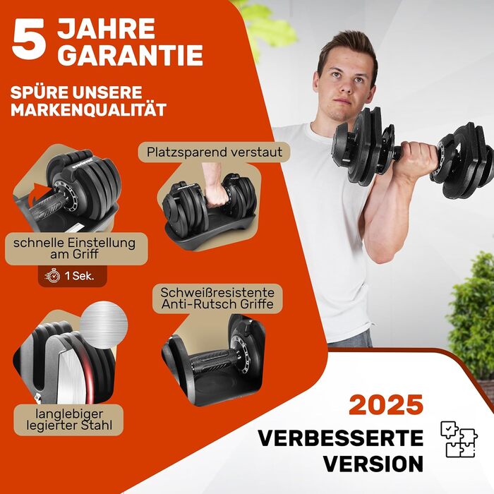 Регульовані гантелі набір | 12-40 кг | 15 положень | для дому | FIX LOCK