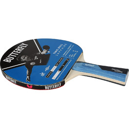 Настільний тенісний ракетка Butterfly Timo Boll Sapphire, ITTF сертифікат, накладка Addoy 1,7 мм, для амбітних гравців, чорний/синій