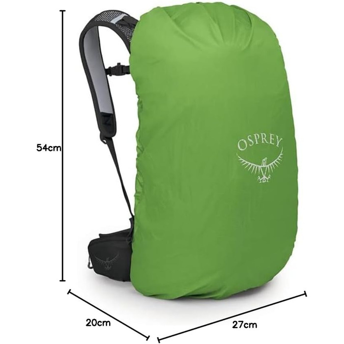 Рюкзак Osprey Hikelite 28 л чорний (M-L) для туризму