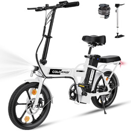 Складаний електровелосипед COLORWAY BK5 16”x2,125”, міський eBike з педальною підтримкою, 2 режими, акумулятор 36В 8,4А·год, мотор 250Вт, для дорослих, унісекс