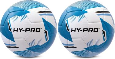 Футбольний м'яч Hy-Pro Football, Розмір 5, PVC покриття, для тренувань та ігор за будь-якої погоди (Синій Chevron, 2 шт. в упаковці)