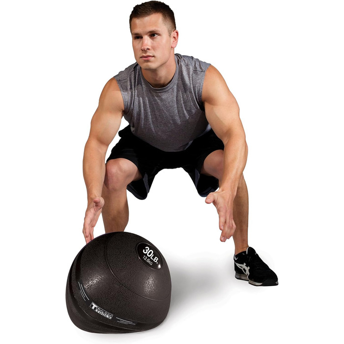 Слэмбол BODY-SOLID 13,6 кг (30 lbs) для фітнесу, кросфіту, гумовий м'яч для силових тренувань