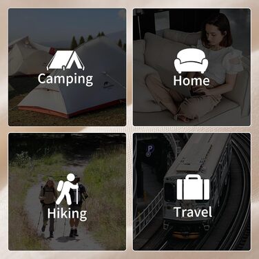 Спальний мішок Naturehike для дорослих та дітей: водонепроникний, легкий, 3-4 сезони, 190 x 75 см, кремовий