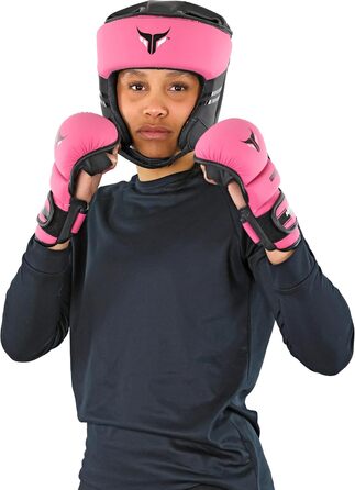 MMA рукавички Mytra Fusion для жінок, 7oz, відкрита вентильована долоня, для спарингу, рожеві