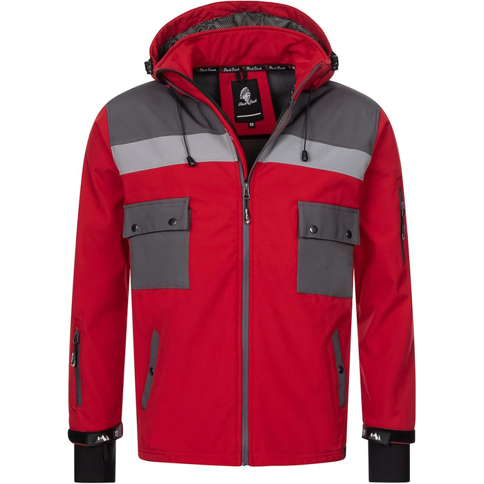 Чоловіча софтшеллова куртка Rock Creek H-292 (M, Червона) для активного відпочинку
