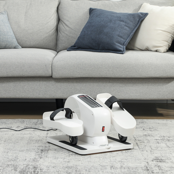 Компактний еліптичний тренажер SPORTNOW для дому під стіл. Електричний крос-тренажер з 12 рівнями швидкості та 7 рівнями опору.