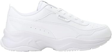 Жіночі кеди PUMA Cilia Mode White Silver — базові модні кросівки, білі зі сріблястими деталями, розмір 38 EU