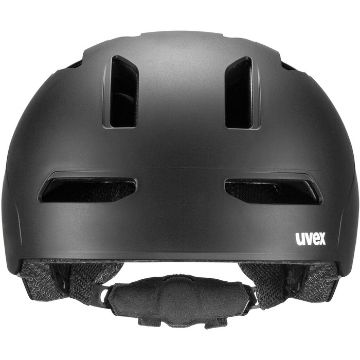 Велосипедний шолом uvex Urban Planet LED, чорний матовий, для жінок і чоловіків, 58-61 см, екологічний