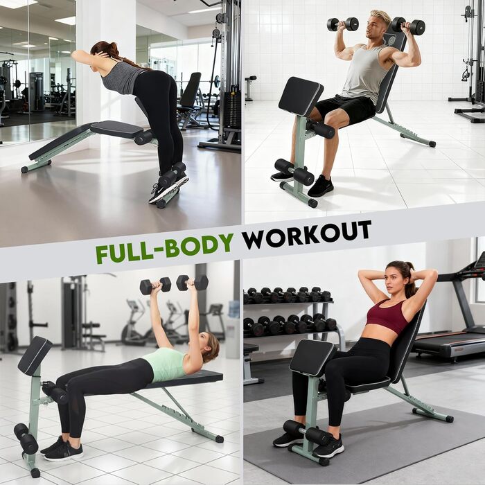 Регульована лавка для тренувань з 7-позиційною спинкою та 6-позиційним регулюванням, для дому або спортзалу (водостійка шкіра PU)