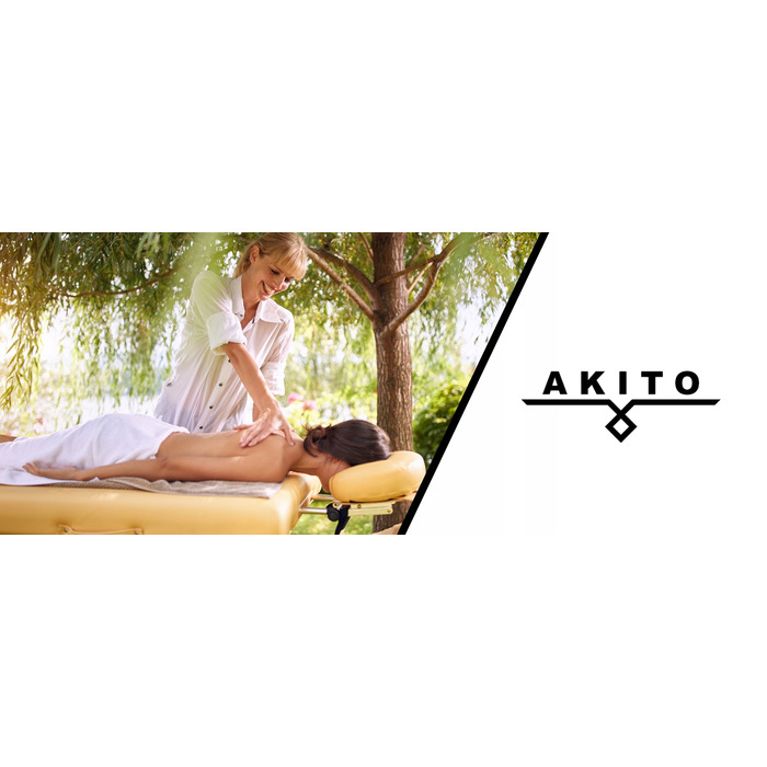 Складаний масажний стіл Akito, алюміній, синій