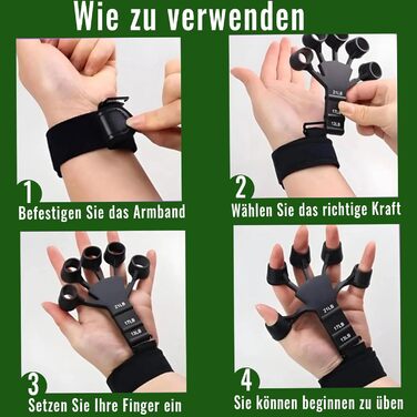 Набір для тренування рук Handtrainer 6шт: регульований тренажер хвата, підсилення зап'ястя, для фітнесу та зняття стресу
