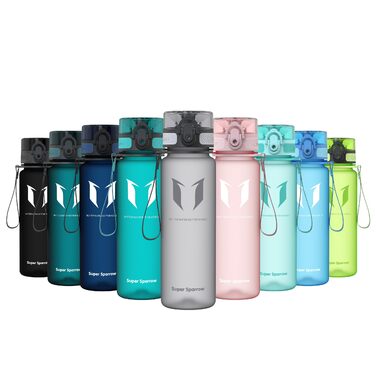 Фляга для води Super Sparrow Tritan - 350/500/750/1000 мл, без BPA, спортивна, для велосипеда, фітнесу, подорожей, сіра
