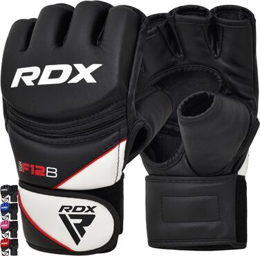 Професійні рукавички RDX для MMA, греплінгу та спарингу, штучна шкіра Maya Hide, кікбоксинг, єдиноборства, з підкладкою, для боксу, муай-тай, тренувань на мішку, чоловічі та жіночі, розмір L, чорні