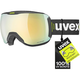 Uvex Downhill 2100 CV - Скі-маска для гірськолижного спорту (1 шт.) чорний мат/золотий-зелений