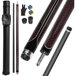 Більярдний кий з карбону, 58 дюймів, наконечник 12.5 мм, 20/21 унцій. Підходить для аматорів та професіоналів