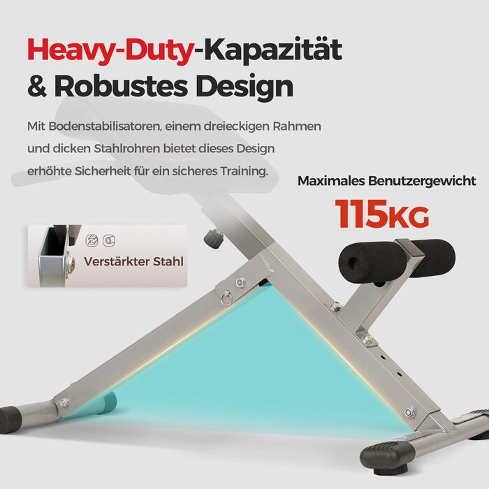 Романська лава Sunny Health & Fitness для тренування спини та пресу – регульована, для дому, з функцією гіперекстензії, тренажер для сідниць та пресу