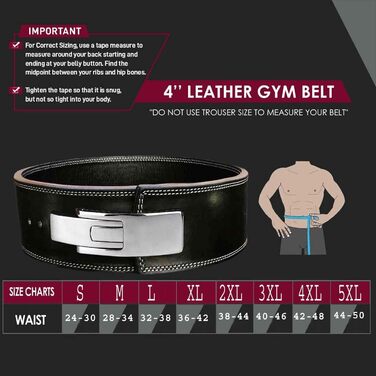 Пояс для пауерліфтингу та бодібілдингу Powerlifting, 10-13 мм, зі сталевою пряжкою, для чоловіків і жінок, S-2XL