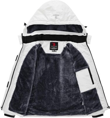 Жіноча зимова куртка YSENTO, водонепроникна, софтшел, флісова, функціональна з капюшоном, білий (XL)