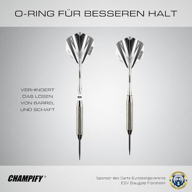 Набір дротиків сталеві 'Nighthawk' 23g - 3 дротики з аксесуарами (білі)