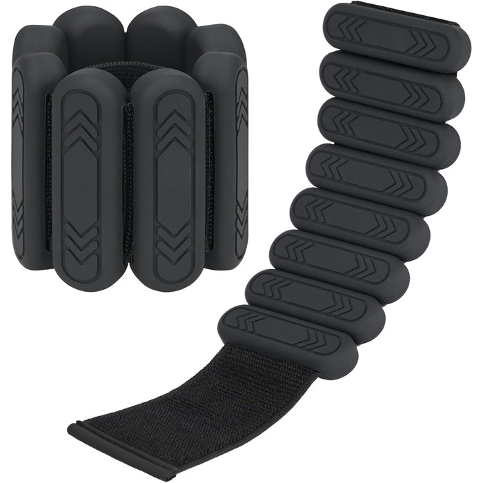 Набір манжет для ніг Smlper 2 шт. 2 кг (1 кг*2) для фітнесу, йоги, пілатесу, ходьби, бігу (чорний)