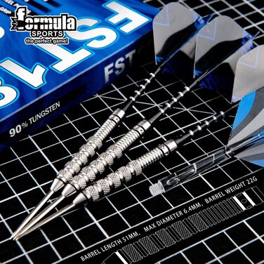 Професійні дартси Formula Sports з металевим вістрям, 90% вольфраму, 3 шт, 21/22/23/24 г, стіл-дарти